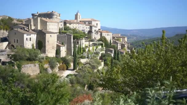 Flygfoto Över Gordes Provence Frankrike Europa — Stockvideo