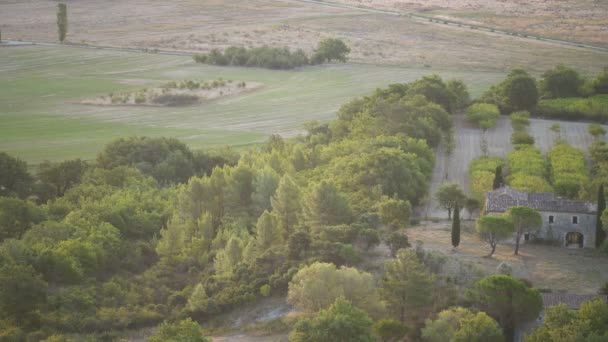 Algemeen Zicht Het Dorp Gigondas Met Wijngaard Provence Frankrijk Europa — Stockvideo