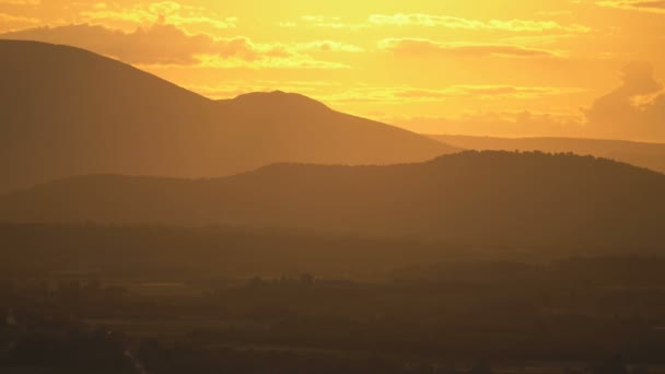 Paysage Rural Lever Soleil Près Village Gordes Provence France Europe — Video