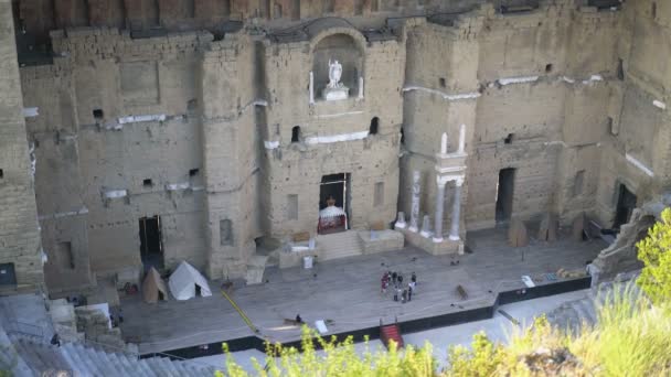 Vista Aérea Del Antiguo Teatro Orange Orange Francia Europa — Vídeos de Stock