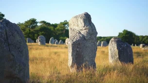 Pedras Carnac Bretanha França Europa — Vídeo de Stock