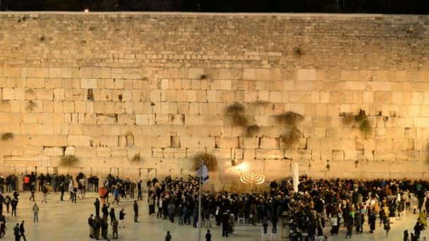 Jerusalem Israel Aralik 2016 Srail Kudüs Kentindeki Eski Batı Duvarının — Stok video