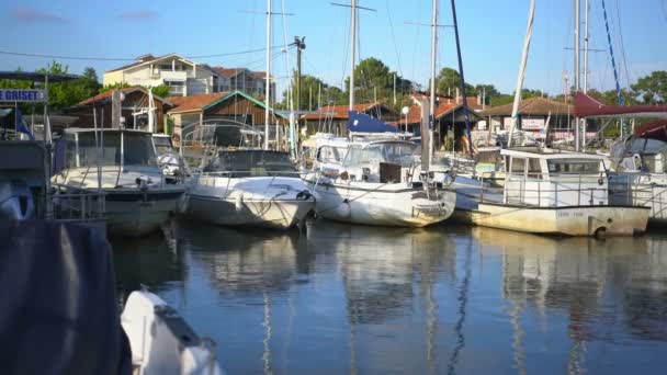 Oleron Island Francie Červen 2019 Lodě Přístavu Obce Boyardville Ile — Stock video