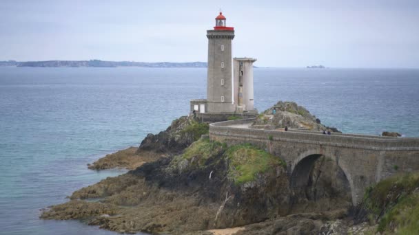 Faro Minou Bretaña Francia — Vídeo de stock