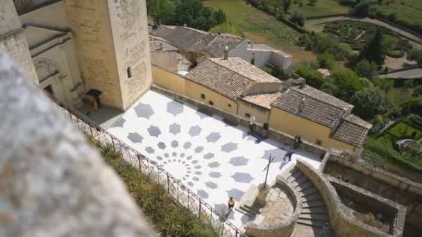 Grignan Frankreich September 2019 Luftaufnahme Des Platzes Vor Dem Schloss — Stockvideo