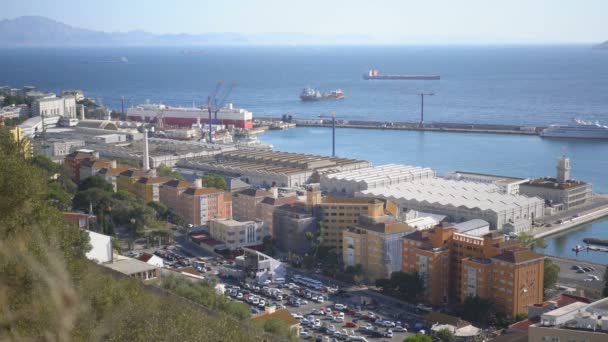 Hermosa Vista General Gibraltar Europa — Vídeo de stock