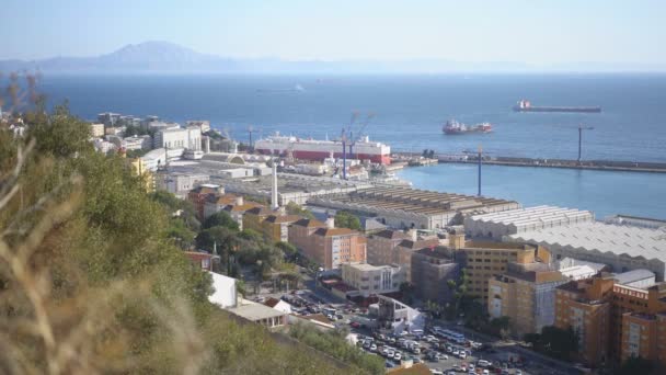 Прекрасный Общий Вид Гибралтар Европа — стоковое видео