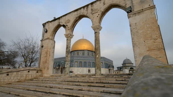 Cúpula Roca Jerusalén Israel Asia — Vídeos de Stock