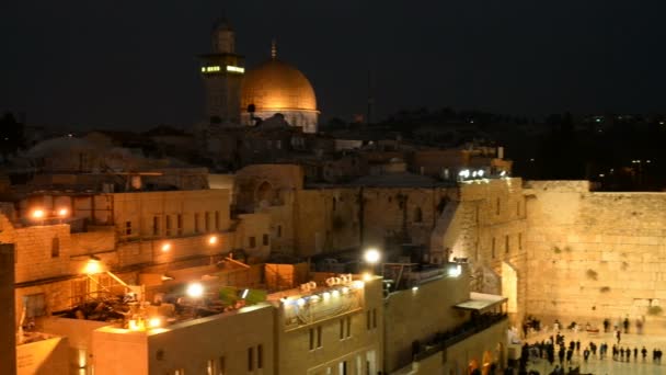 Jerusalem Israel December 2016 Local People Tourists Front Western Wall — 图库视频影像