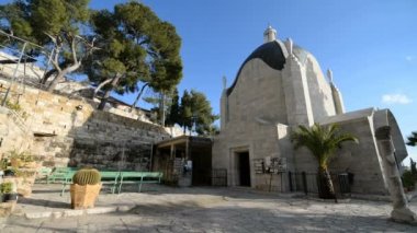 JERUSALEM, ISRAEL - 31 Aralık 2016: Kudüs, İsrail 'deki Sahip Flevit Kilisesi' nin dışı.