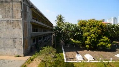 PHNOM PENH, CAMBODIA - 10 Mart 2017: Tuol Sleng Soykırım Müzesi S-21 Phnom Penh, Kamboçya, Asya.