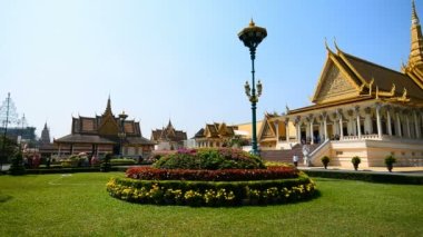 PHNOM PENH, CAMBODIA - 10 Mart 2017: Phnom Penh, Kamboçya, Asya 'daki Kraliyet Sarayı