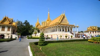 PHNOM PENH, CAMBODIA - 10 Mart 2017: Phnom Penh, Kamboçya, Asya 'daki Kraliyet Sarayı
