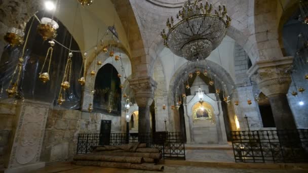 Jerusalem Israel Décembre 2016 Chapelle Sainte Hélène Dans Église Saint — Video