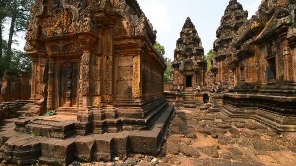 Храм Бантей Кдей Сиемреап Камбоджа Азия — стоковое видео