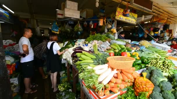 Phnom Penh Cambodia 10Th March 2017 Central Market Psar Thmey — Stock Video