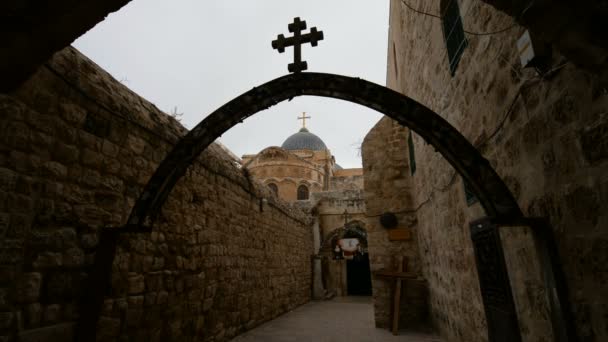 Jerusalem Israel Décembre 2016 Extérieur Monastère Copte Éthiopien Sur Toit — Video