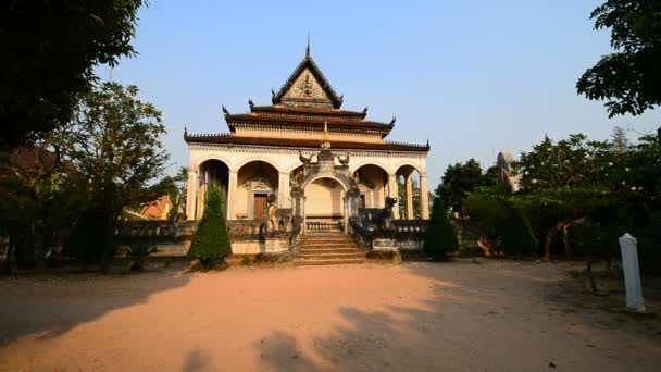 Siem Reap Cambodia Maart 2017 Interieur Van Wat Preah Prom — Stockvideo