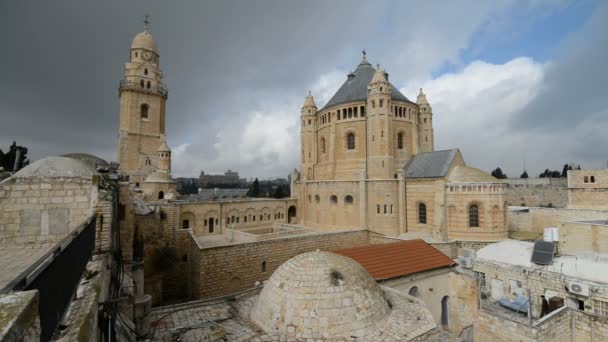 Kerk Oude Stad Van Jeruzalem Israël Midden Oosten — Stockvideo
