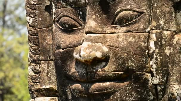 Templo Bayon Templos Angkor Siem Reap Camboya Indochina Asia Sudoriental — Vídeos de Stock