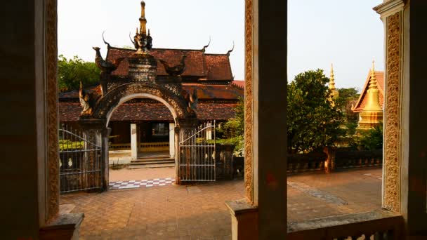 Siem Reap Camboya Marzo 2017 Exterior Del Templo Wat Siem — Vídeo de stock