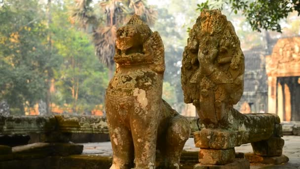 Храм Бантей Кдей Сиемреап Камбоджа Азия — стоковое видео