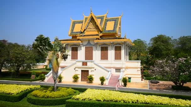 Phnom Penh Kambodie March 2017 Exteriér Královského Paláce Phnom Penh — Stock video