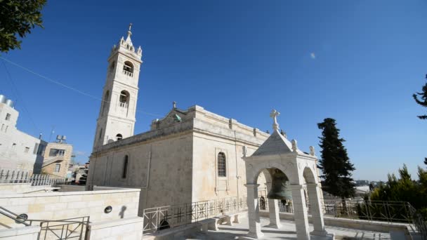 Iglesia Ciudad Vieja Jerusalén Israel Oriente Medio — Vídeo de stock