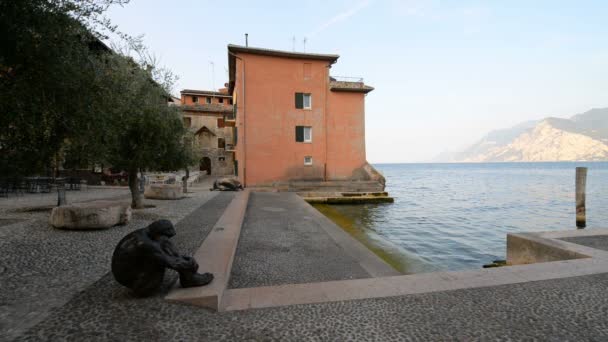 Uitzicht Haven Van Malcesine Aan Het Gardameer Malcesine Italië — Stockvideo