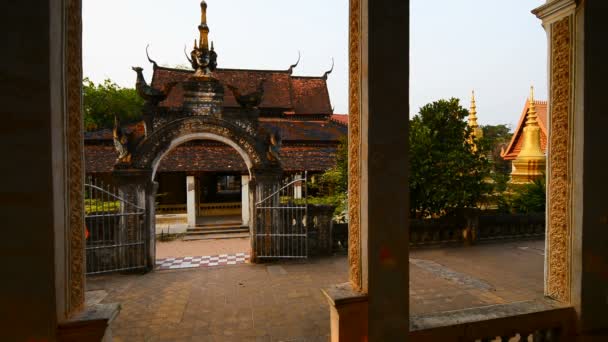 Siem Reap Cambodia Mars 2017 Exteriör Wat Templet Siem Reap — Stockvideo