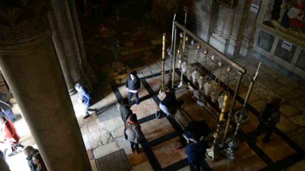 Jerusalem Israel December 2016 Interior View Church Holy Sepulchre Jerusalem — 비디오