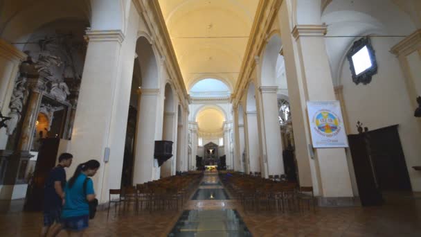 Assisi Italy Ιουλίου 2015 Εσωτερικό Του Duomo San Rufino Στις — Αρχείο Βίντεο