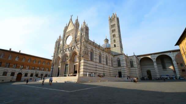 Siena Talya Temmuz 2015 Siena Talya Daki Duomo Katedrali — Stok video