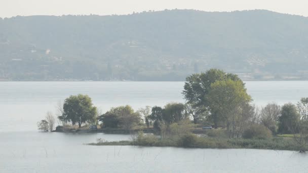 Paysage Italien Ombrie Avec Lac Trasimène Italie — Video