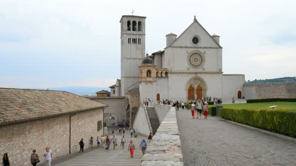 Assisi Itálie Května 2018 Bazilika Chiary Assisi Umbrie Itálie — Stock video