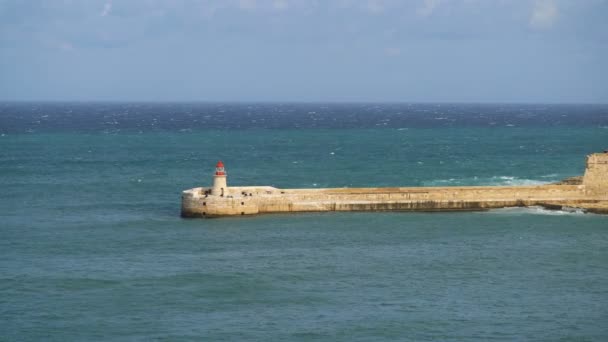 Vista Geral Fort Rikasoli Malta Europa — Vídeo de Stock