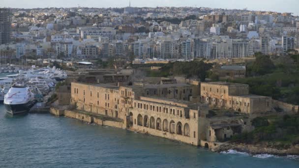 Αρχείο Βίντεο Αεροφωτογραφία Του Fort Manoel Νησί Manoel Μάλτα — Αρχείο Βίντεο