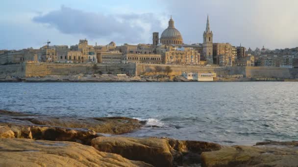 Valletta Malte Fevrier 2018 Vue Générale Valette Malte Europe — Video