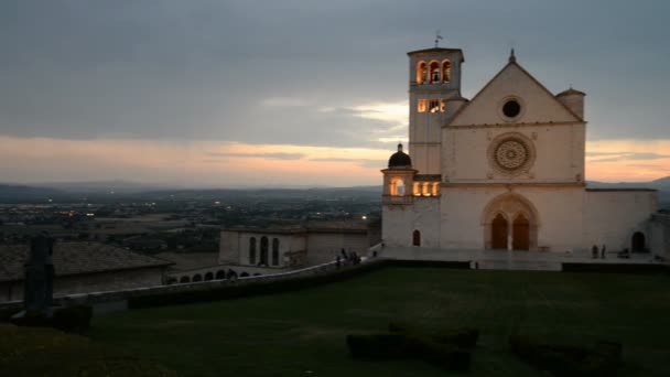 Basilica San Francesco Assisi Assisi Umbrien Italien Europa — Stockvideo