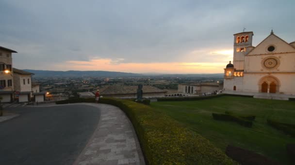 Basilica San Francesco Assisi Assisi Umbria Italy Europe — стокове відео