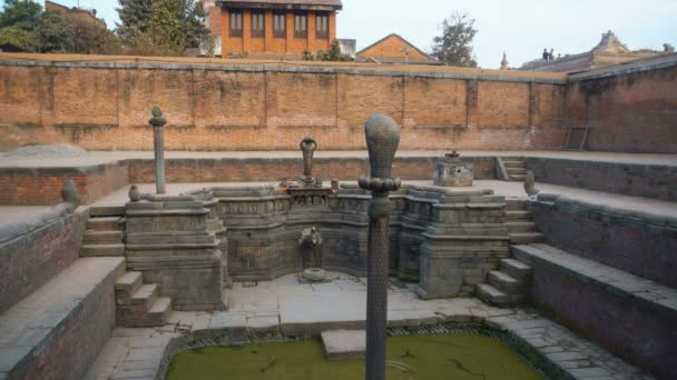 Bhaktapur Nepal Δεκεμβριου 2017 Snake Pond Bhaktapur Νεπάλ Ασία — Αρχείο Βίντεο