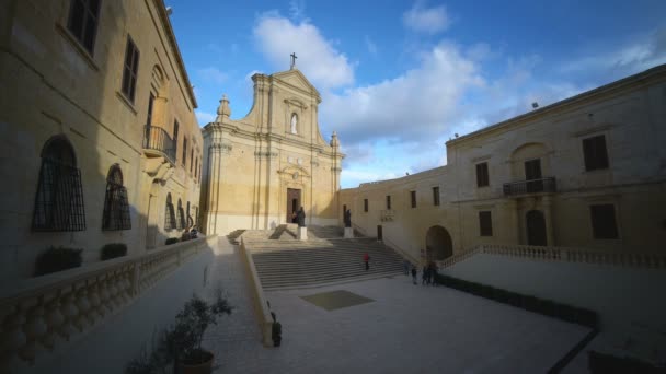 Valletta Malta Distriktet 2018 Utanför John Kathedralem Valletta Malta Europa — Stockvideo