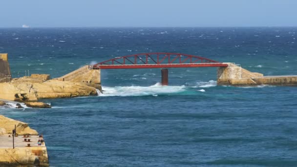 Most Vallettě Malta Evropa — Stock video