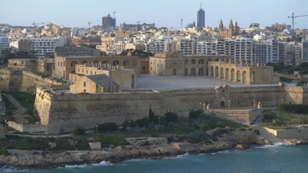 Stock Vídeovista Aérea Fort Manoel Ilha Manoel Malta — Vídeo de Stock