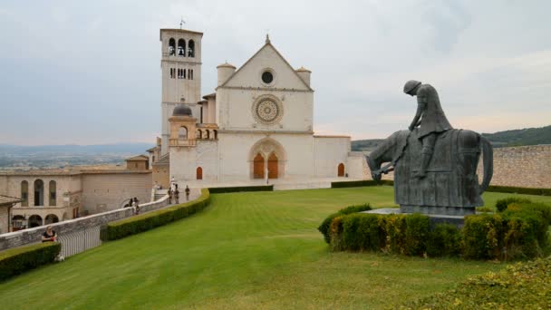 意大利 萨西沙 2018年5月3日 意大利 翁布里亚 阿西西 圣恰拉大教堂 — 图库视频影像