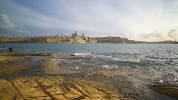 Valletta Malta 10E Februari 2018 Algemeen Overzicht Van Valletta Malta — Stockvideo