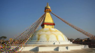 Boudhanath stupa, Katmandu, Nepal, Asya 'nın genel görüşü.