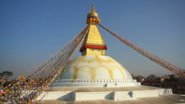 Blick Auf Die Boudhanath Stupa Kathmandu Nepal Asien — Stockvideo