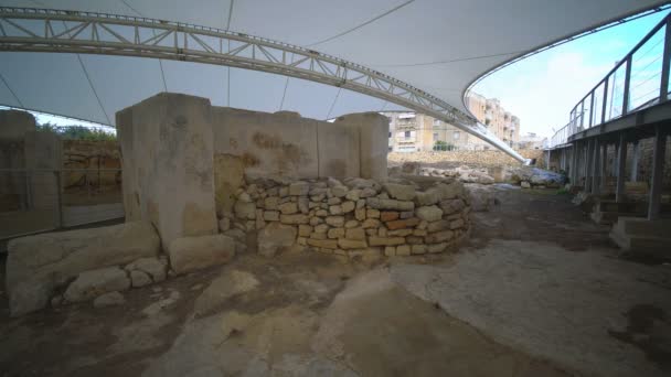 Stock Videomalta Febrero 2018 Ruinas Del Templo Agar Qim Malta — Vídeo de stock