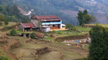Dhampus Köyü, Nepal, Asya. Annapurna ana kamp yürüyüşü.